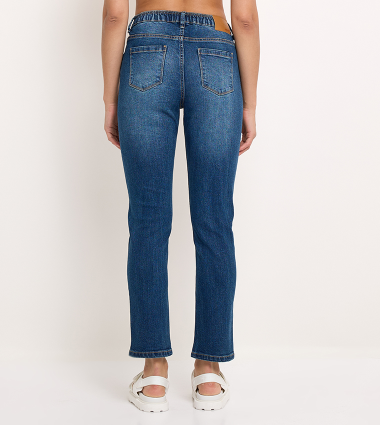 Aero Women's Ripped Boyfriend Fit Jeans