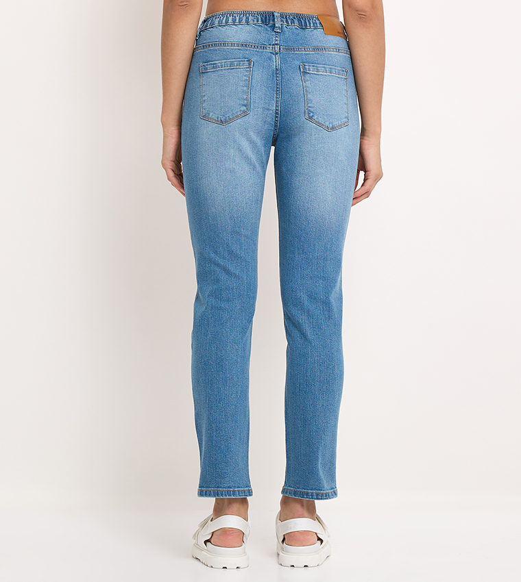 Aero Women's Ripped Boyfriend Fit Jeans