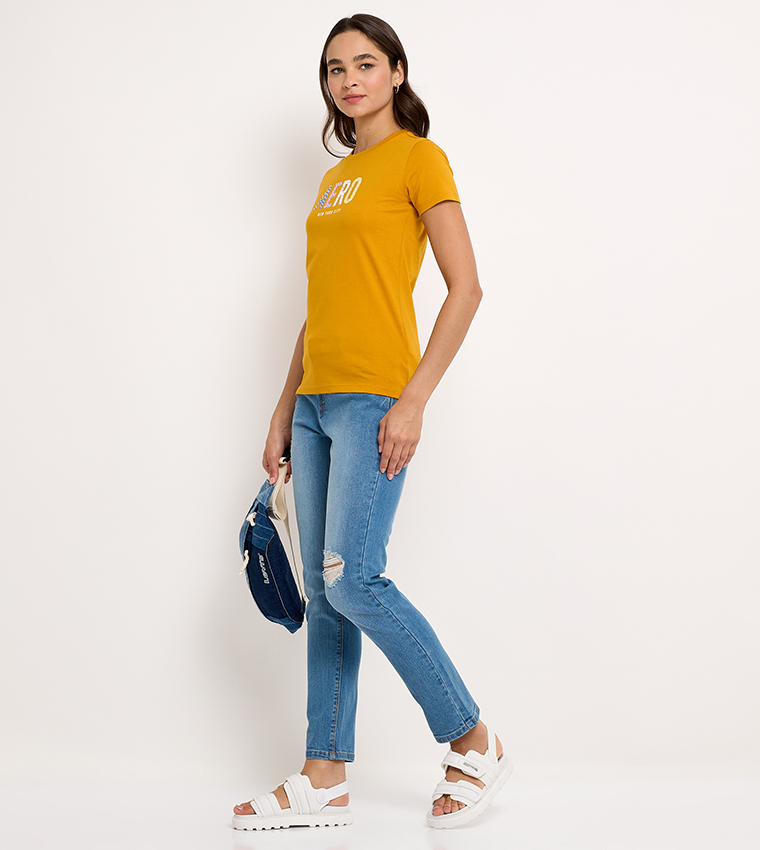 Aero Women's Ripped Boyfriend Fit Jeans