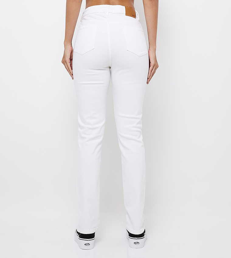 AERO LADIES Solid Button Closure Jeans