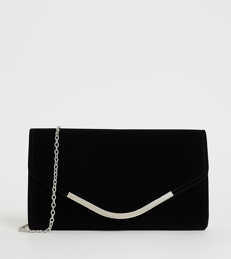Aero Women's Metal Trim Clutch Bag