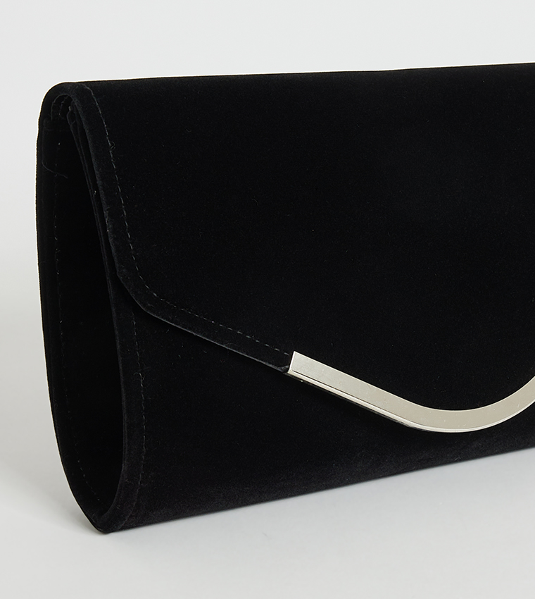 Aero Women's Metal Trim Clutch Bag