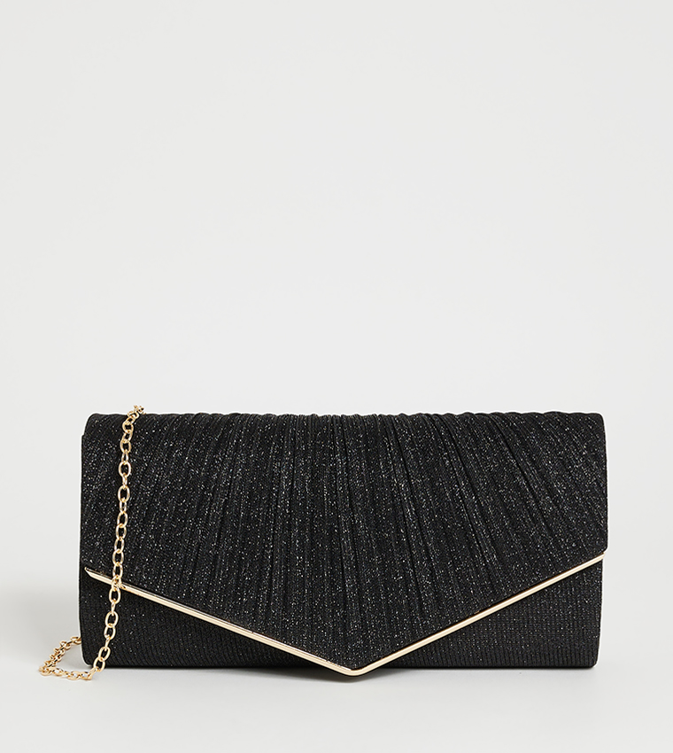 Aero Women's Metal Trim Clutch Bag