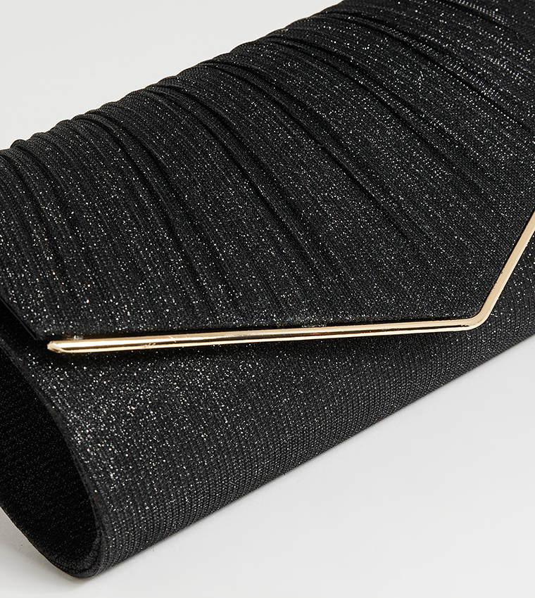 Aero Women's Metal Trim Clutch Bag