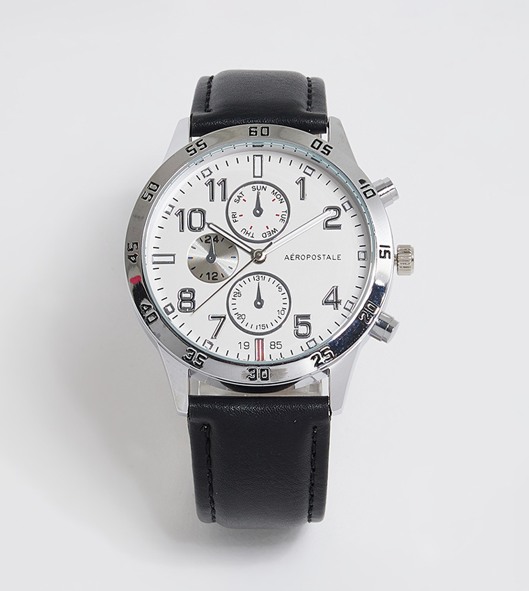 Aero Guys White Dial Analog Watch
