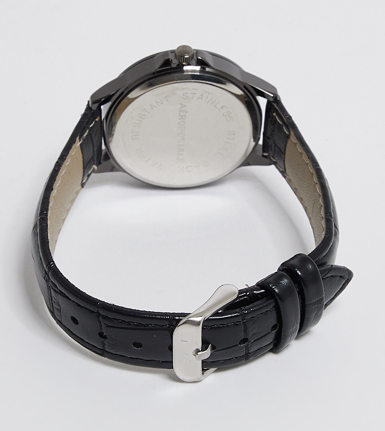 Aero Women Black Dial Analog Watch
