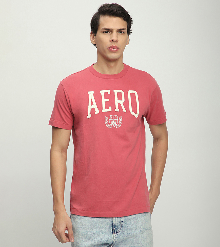Aero Men's Logo Printed Crew Neck T-Shirt