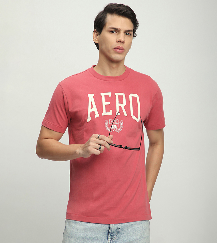 Aero Men's Logo Printed Crew Neck T-Shirt