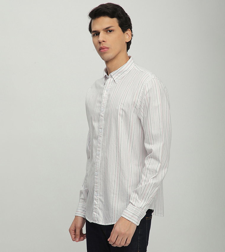 Aero Men's Striped Long Sleeves Shirt