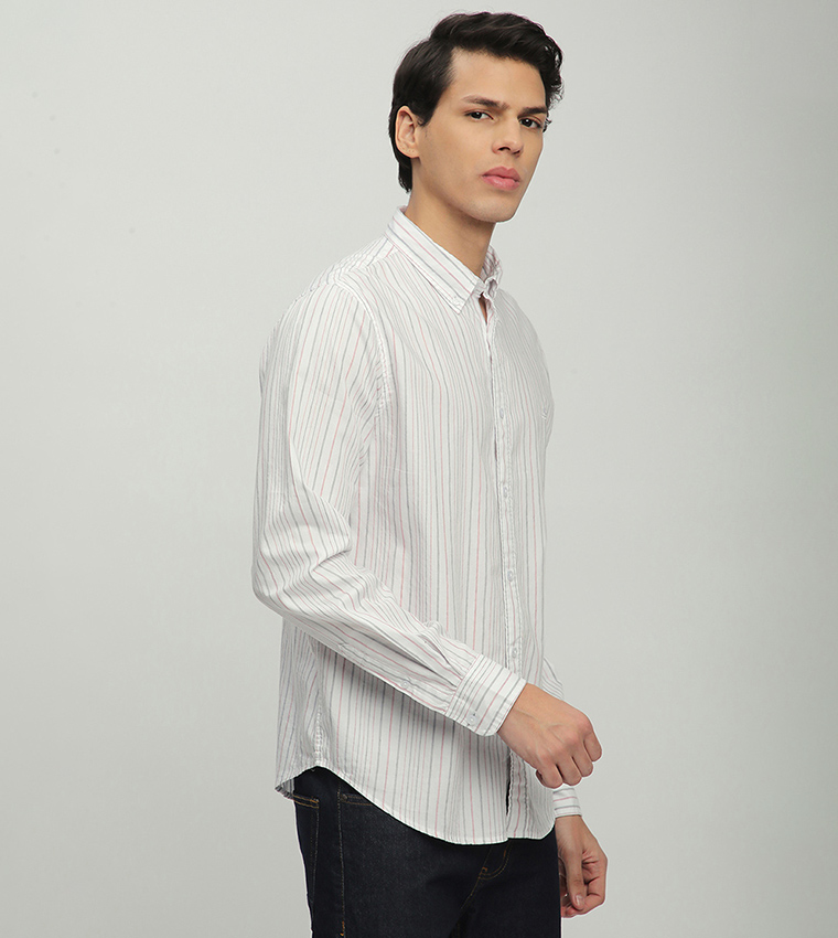Aero Men's Striped Long Sleeves Shirt