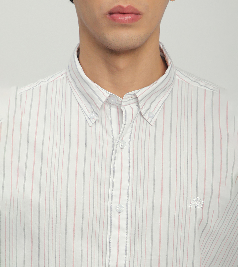 Aero Men's Striped Long Sleeves Shirt