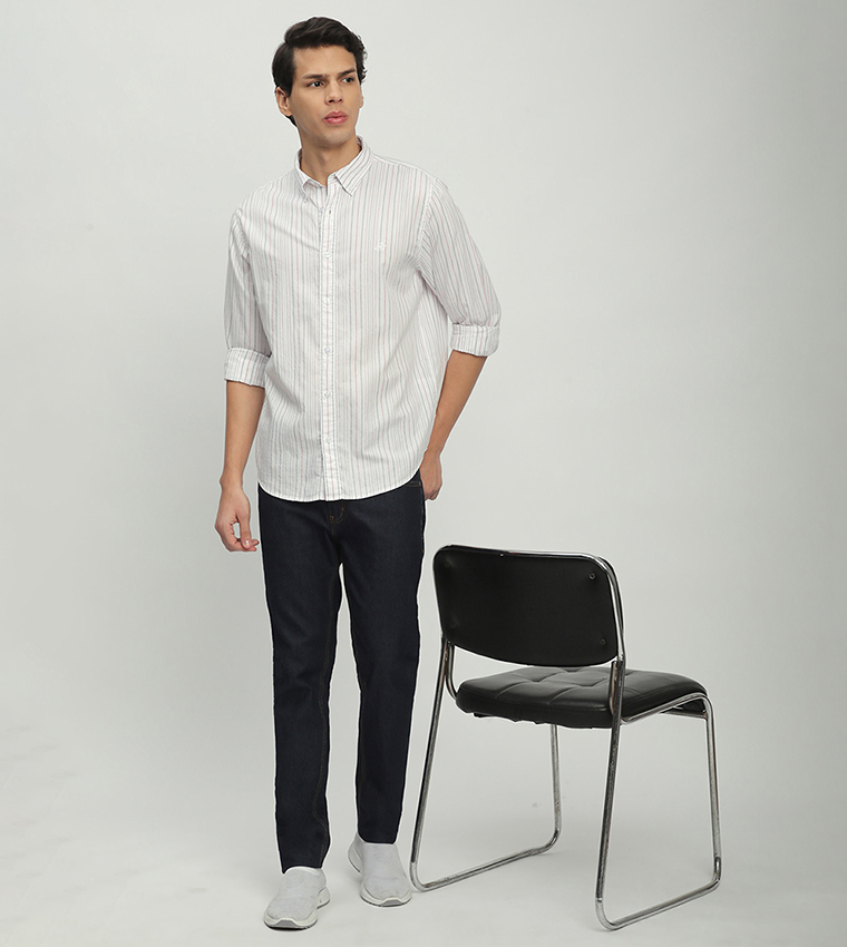 Aero Men's Striped Long Sleeves Shirt
