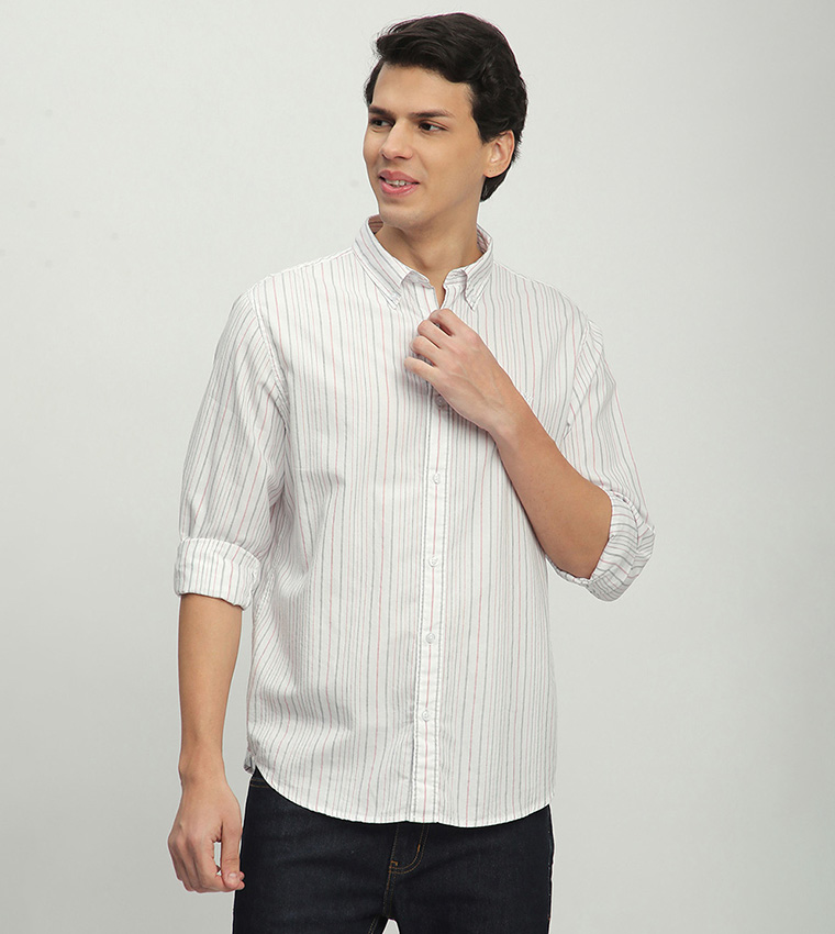 Aero Men's Striped Long Sleeves Shirt