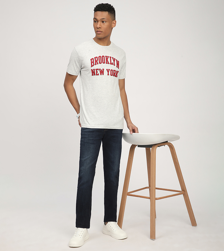 Aero Men's Brooklyn New York Applique T-Shirt