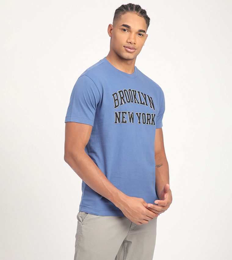 Aero Men's Brooklyn New York Applique T-Shirt