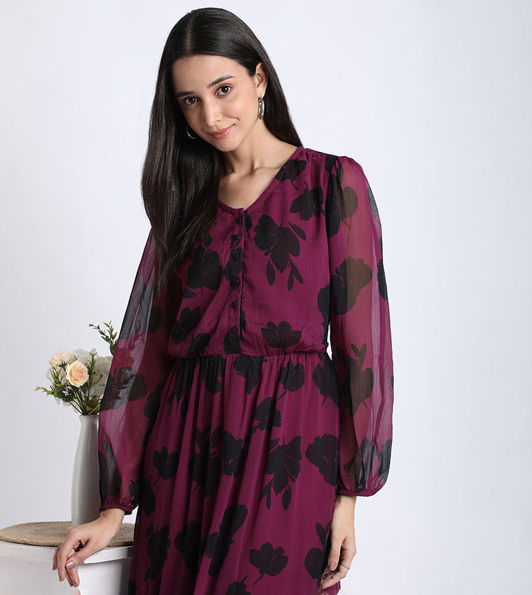 Aero Women Floral Printed Maxi Dress