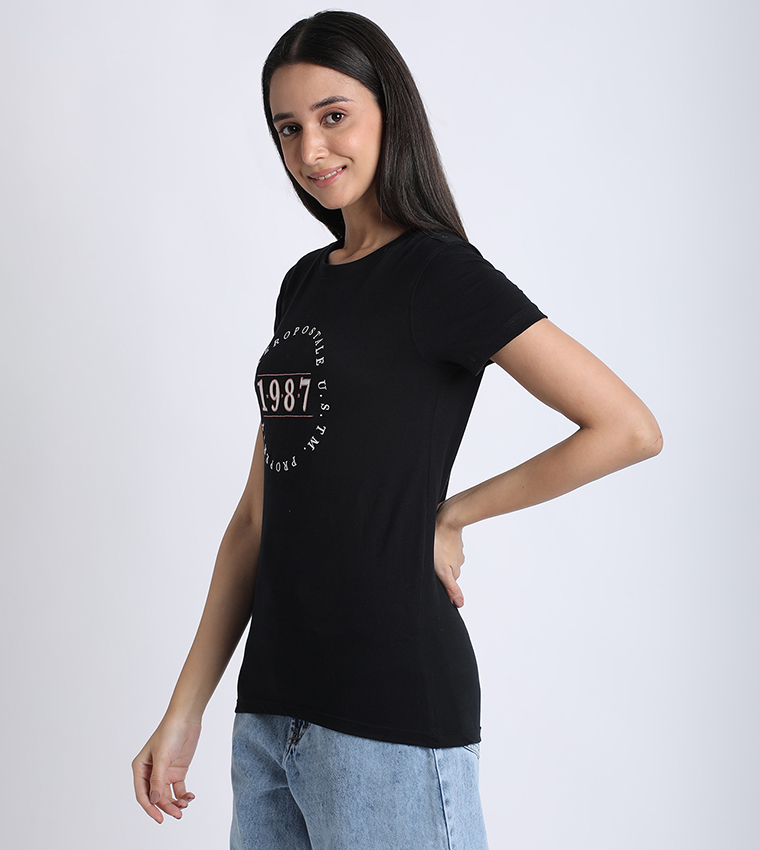 Aero Women Logo Embroidered T-Shirt
