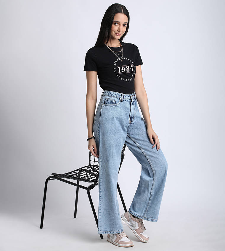 Aero Women Logo Embroidered T-Shirt