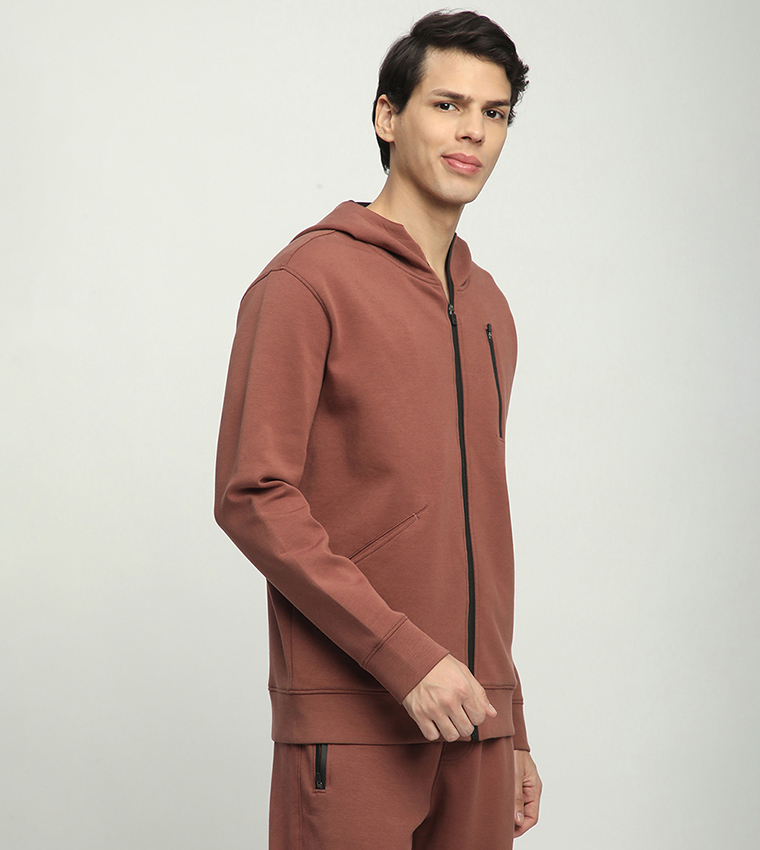 Aero Men's Zippered Hooded Jacket
