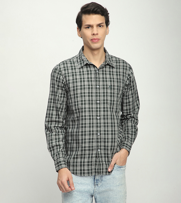 Aero Men's Plaid Long Sleeves Shirt