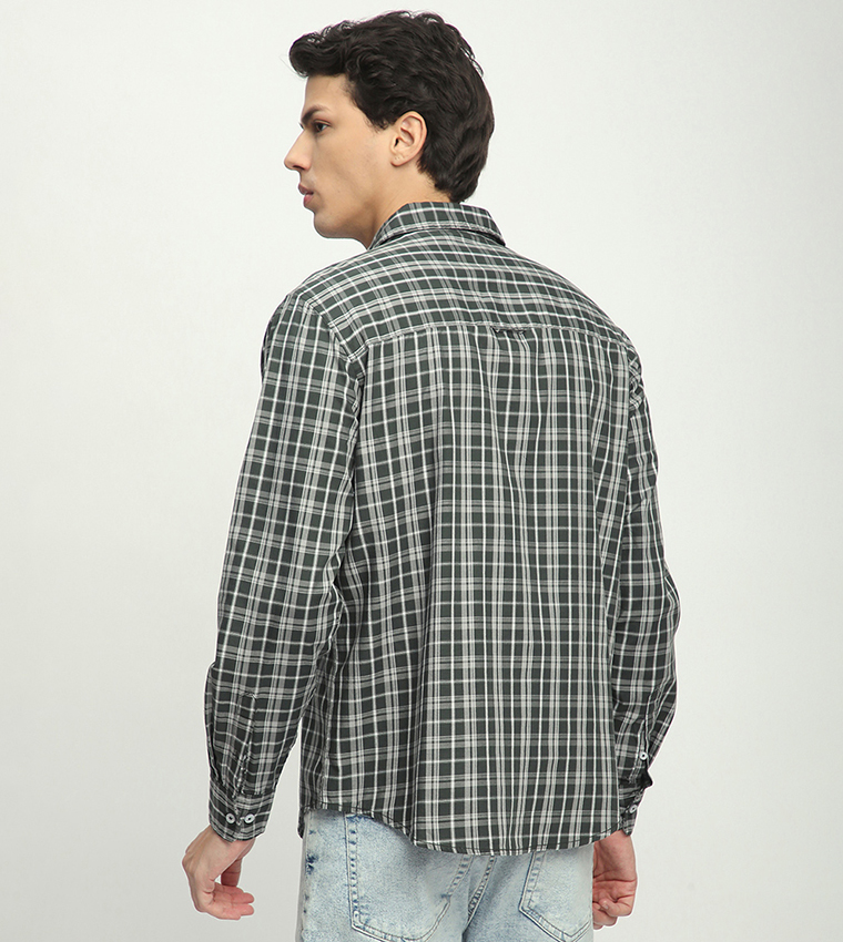 Aero Men's Plaid Long Sleeves Shirt