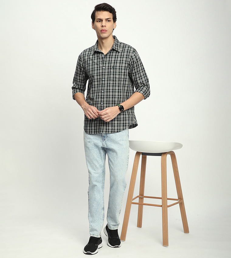 Aero Men's Plaid Long Sleeves Shirt