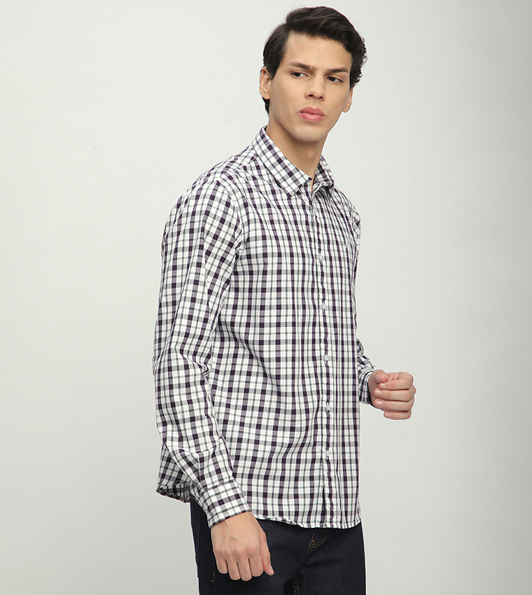 Aero Men's Plaid Long Sleeves Shirt