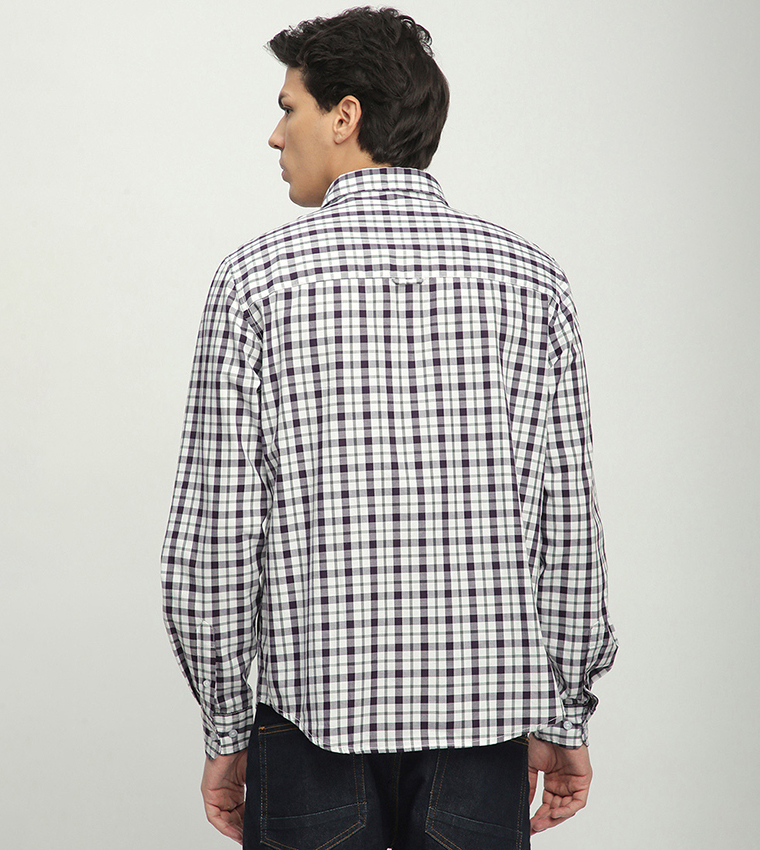 Aero Men's Plaid Long Sleeves Shirt