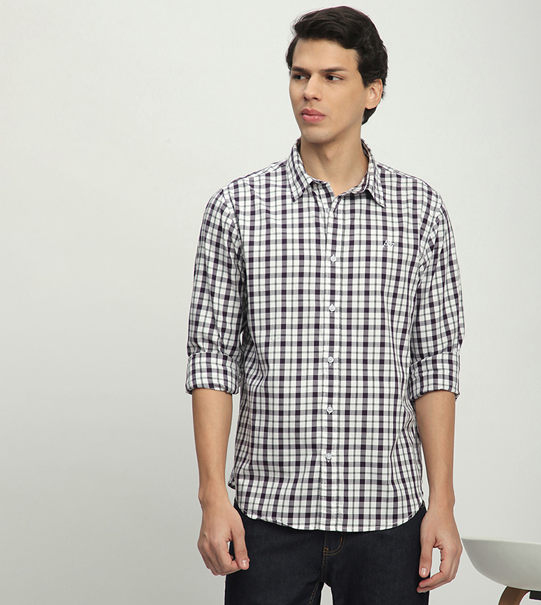 Aero Men's Plaid Long Sleeves Shirt