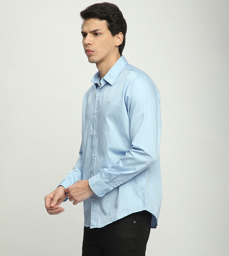 Aero Men's Solid Long Sleeves Shirt