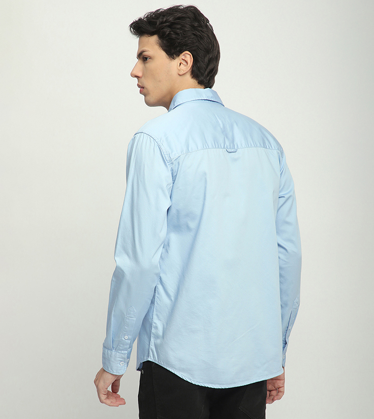 Aero Men's Solid Long Sleeves Shirt