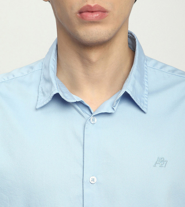 Aero Men's Solid Long Sleeves Shirt