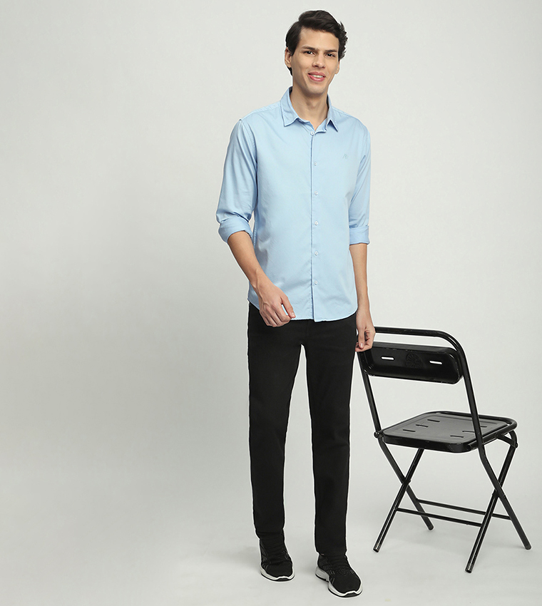 Aero Men's Solid Long Sleeves Shirt