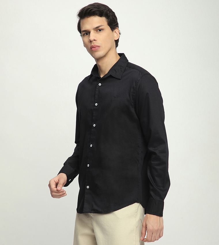 Aero Men's Solid Long Sleeves Shirt