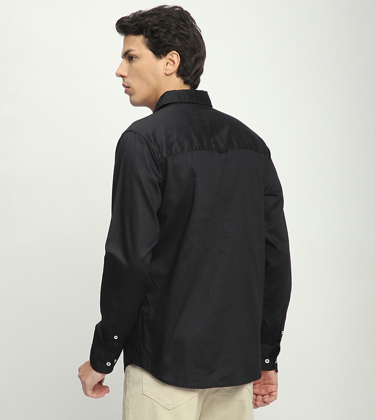 Aero Men's Solid Long Sleeves Shirt