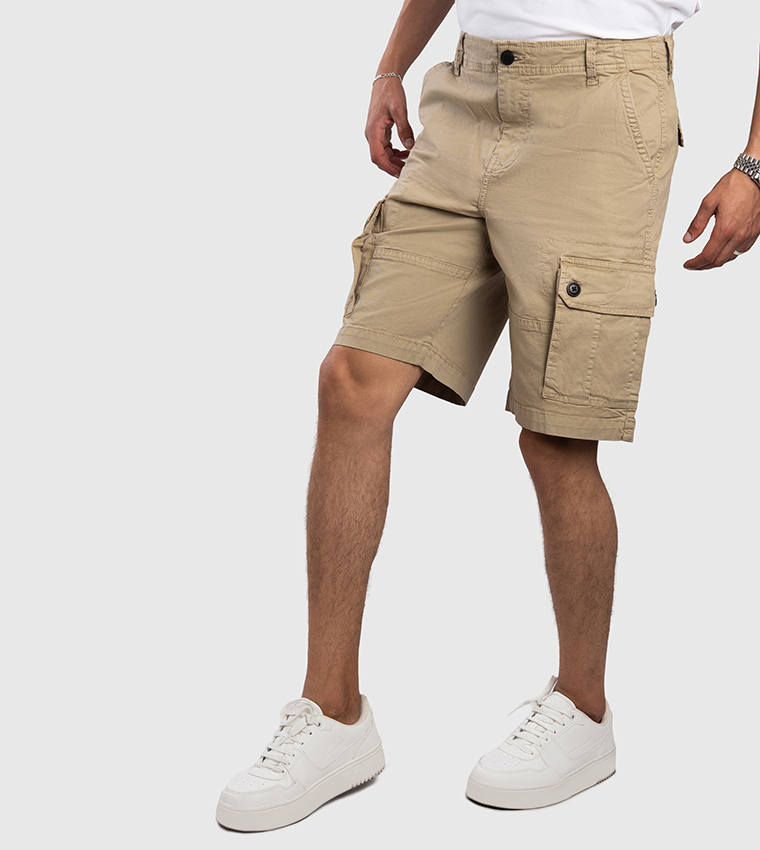 Aero Men's Mid Rise Cargo Shorts