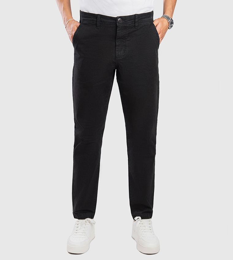 Aero Men's Mid Rise Slim Fit Chinos