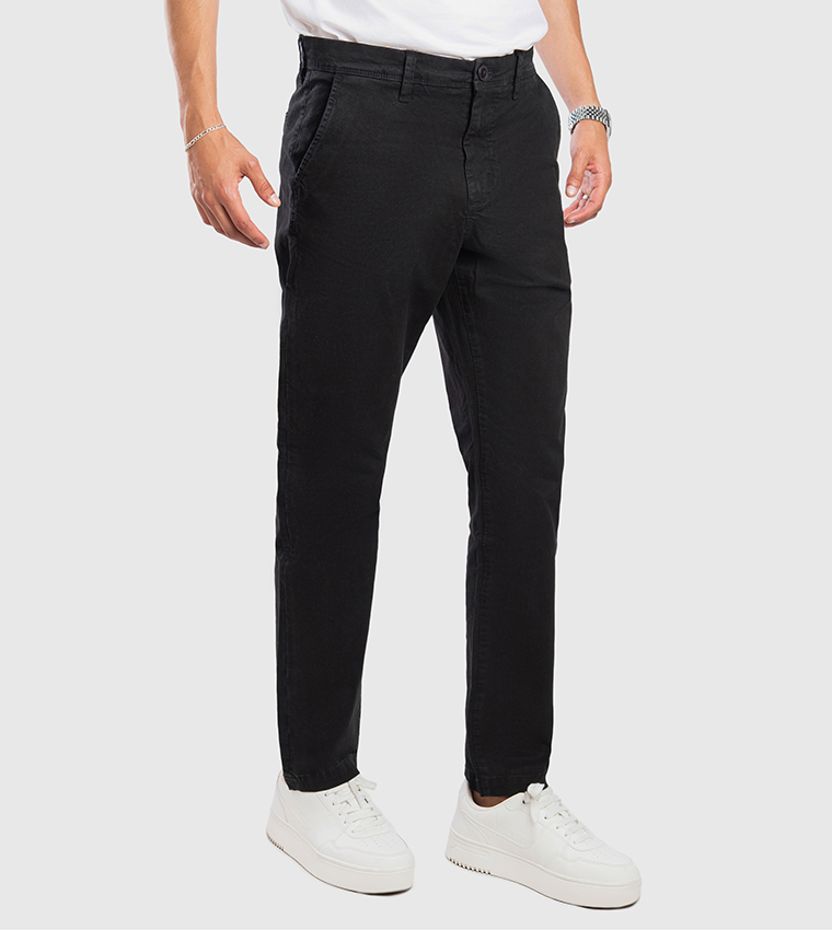 Aero Men's Mid Rise Slim Fit Chinos