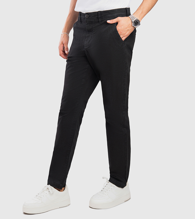 Aero Men's Mid Rise Slim Fit Chinos