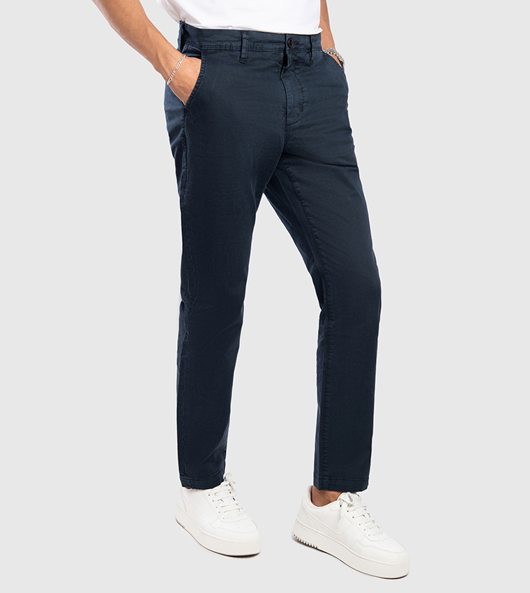 Aero Men's Mid Rise Slim Fit Chinos