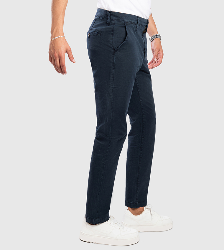 Aero Men's Mid Rise Slim Fit Chinos