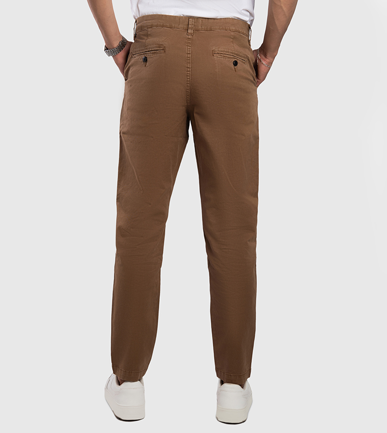 Aero Men's Mid Rise Slim Fit Chinos