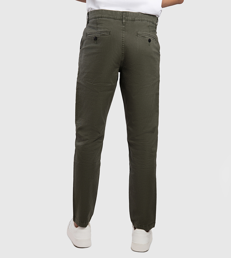 Aero Men's Mid Rise Slim Fit Chinos