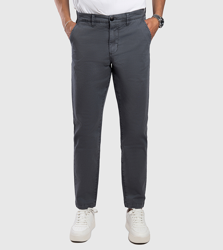 Aero Men's Mid Rise Slim Fit Chinos