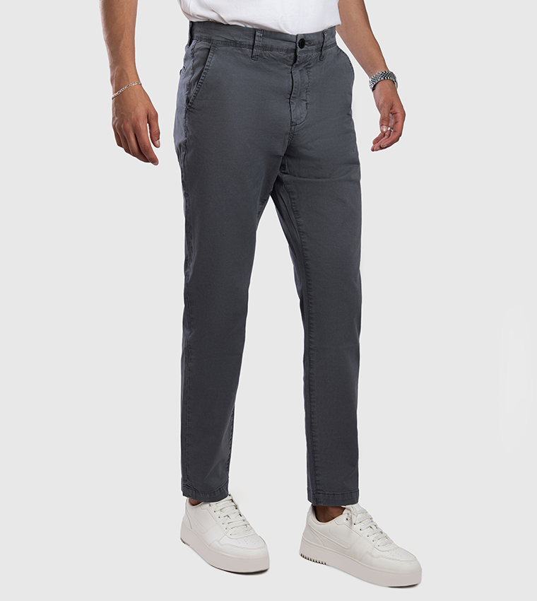 Aero Men's Mid Rise Slim Fit Chinos