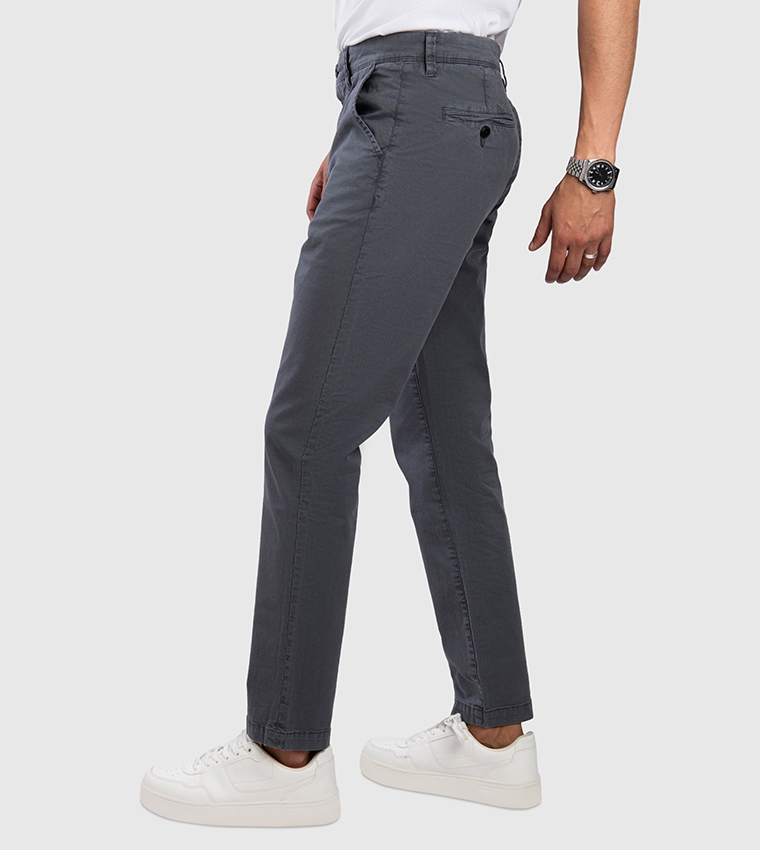 Aero Men's Mid Rise Slim Fit Chinos