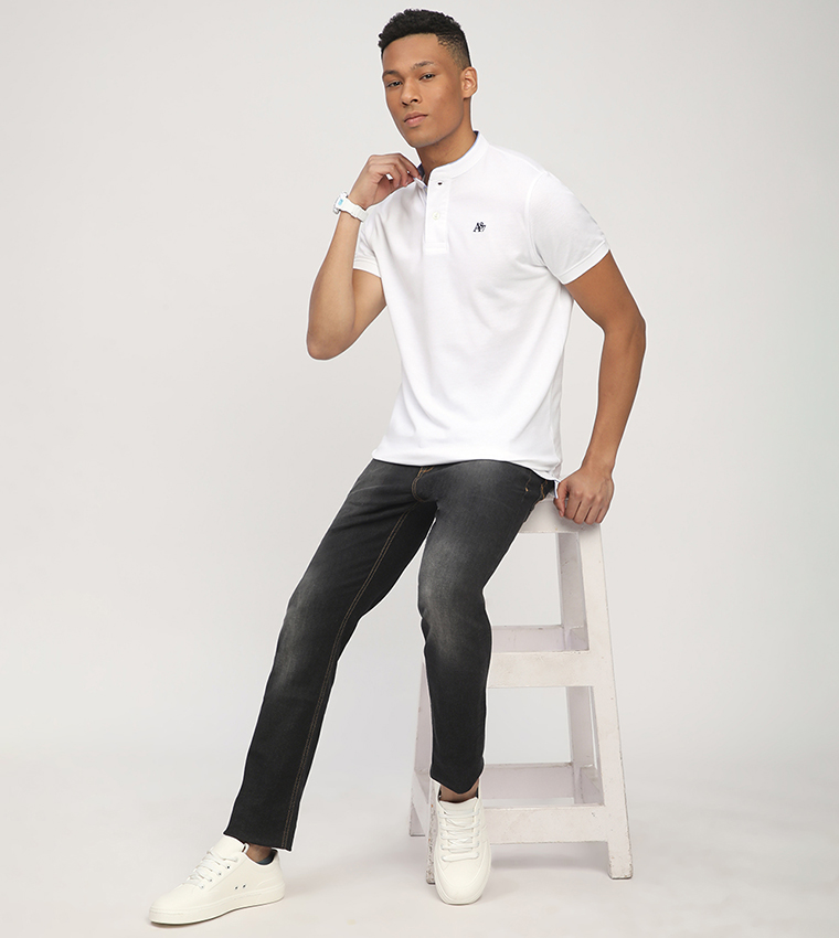 Aero Men's Logo Embroidered Polo T-Shirt
