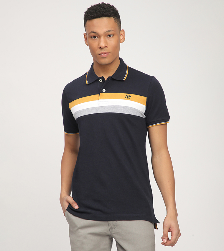 تيشيرت ايرو للرجال مخطط بأكمام قصيرة  