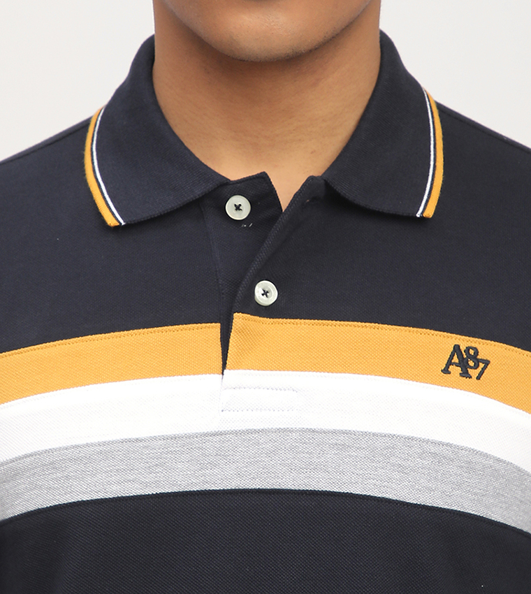 تيشيرت ايرو للرجال مخطط بأكمام قصيرة  