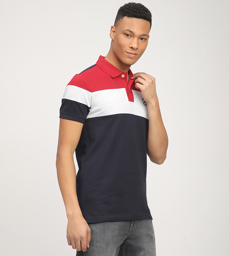 Aero Men's Color Block Polo T-Shirt